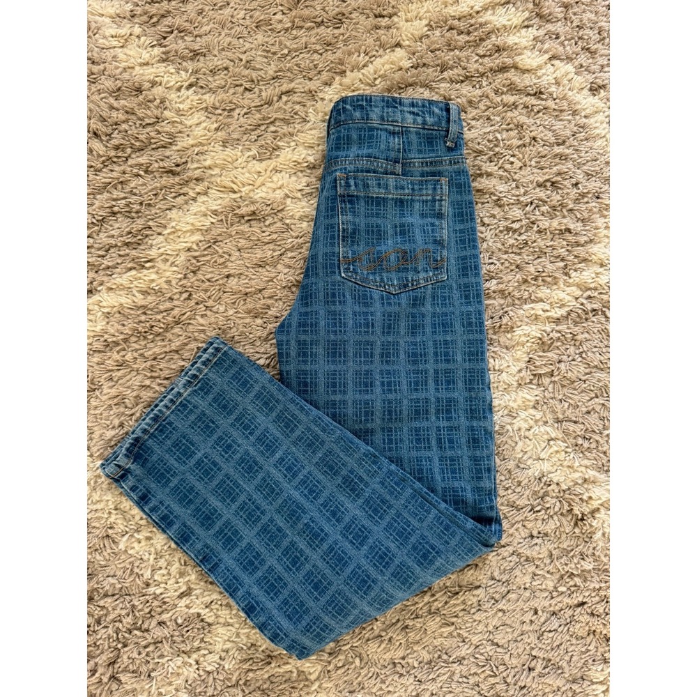 Damson Madder Tovie Laser Check Mid Rise Ankle Straight Leg Jeans. Size 8 - Picture 7 of 9